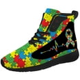 thumbnail image 5 of Aidianart Autism Awareness High Top Sneakers Womens High Top Shoes Size 14, 5 of 5