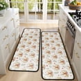thumbnail image 4 of Kitchen Rugs Sets Of 2,Beige Highland Cow Flower Pattern Anti Fatigue Kitchen Mat Rugs Non Slip Washable,Decorative Kitchen Floor Mats for Kitchen,Sink,Laundry,17"x47"+17"x47", 4 of 5