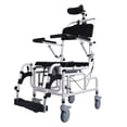 thumbnail image 1 of Nurth Tilt-in-Space Reclining Shower/Toilet Commode Chair, with Padded Seat, Back, Armrests. Care 4-in-1 Multifunction Chair, Flip-up Arm and Foot Rests, Commode Pail and Adjustable Headrest, 1 of 4