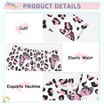 thumbnail image 4 of Pink Leopard Butterfly Pattern Cotton Pajamas 2 Piece Set Sleepwear Soft and Comfortable Homewear Nightwear, 4 of 7