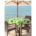 thumbnail image 2 of Outdoor Tablecloth with Umbrella Hole and Zipper, St. Patrick's Day Square Table Cloth 54x54 Inch Waterproof Tablecloth, Watercolor Shamrock Polka Dots Light Green Picnic Table Cover for Patio, 2 of 7