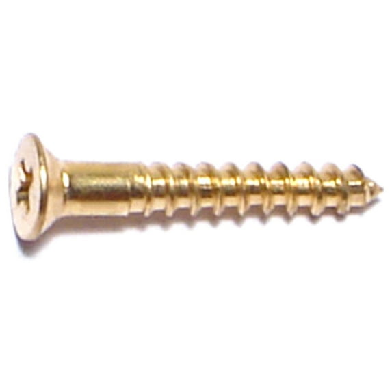 SCREW WOOD PHIL FH 4X3/4 BRSS