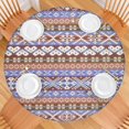 thumbnail image 2 of Boho Floral Print Round Tablecover with Elastic Hem, Fits 38"-42" Tables, 44" Easy Clean Surface for Everyday Dining & Events, 2 of 7