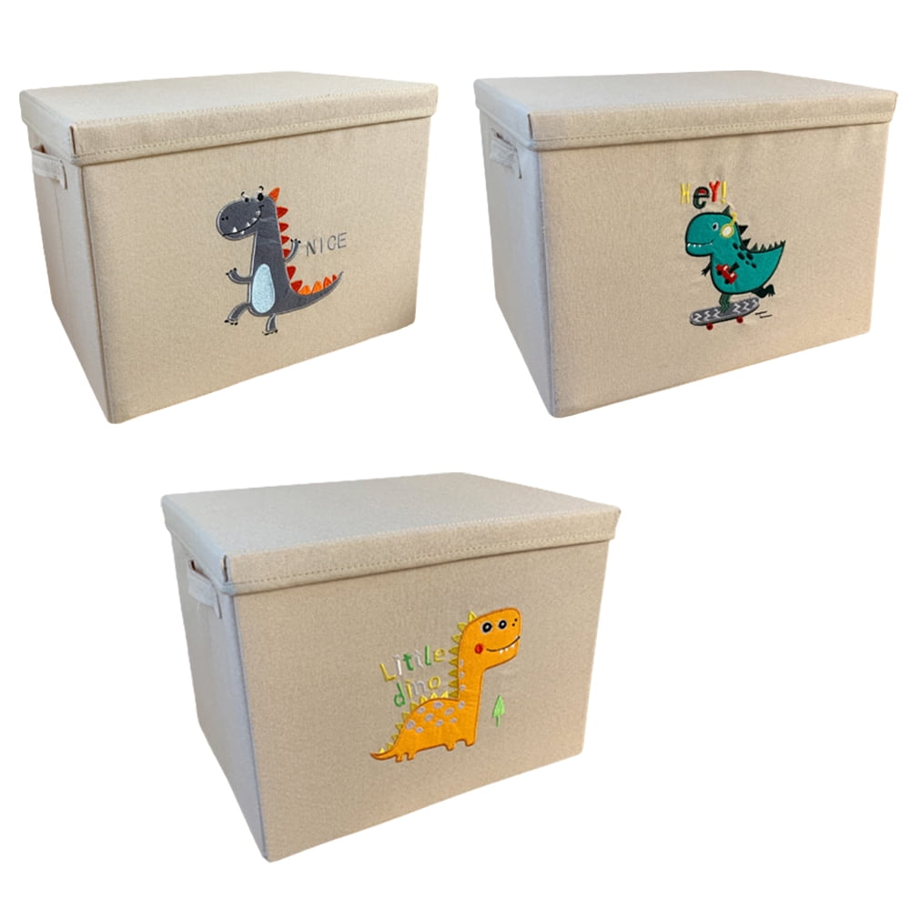 PEACNNG Adorable Foldable Dinosaur Pattern Storage Box With Lid