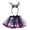 Purple, variant on LILIYA Halloween Tutu Skirt with Bow, Print Dance Skirt for Girls, Party Outfit with Hairband Set