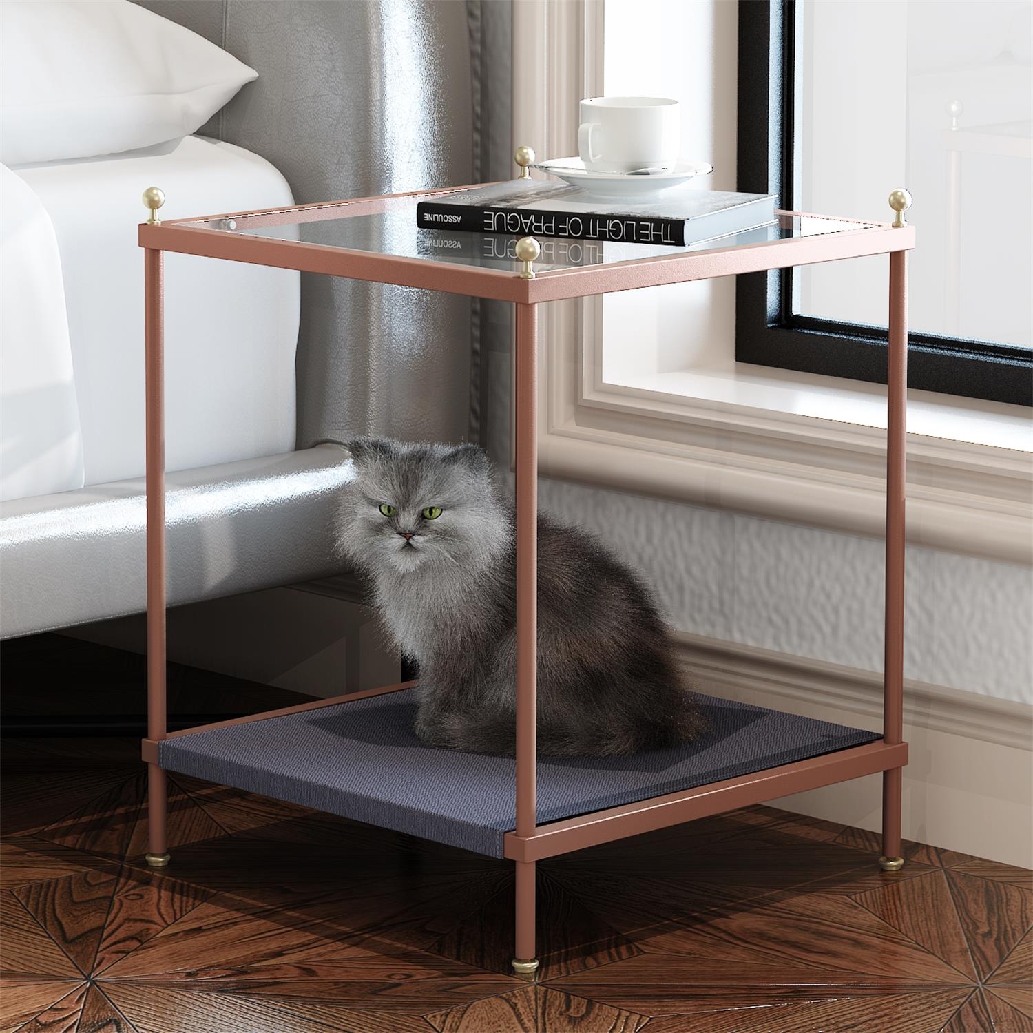 Pefilos 18" Pet Furniture Bed Coffee Table for Cat and Dog House/Kennel