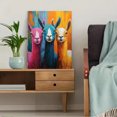 thumbnail image 5 of Qisvanset 12x16 Inch 2D Flat Framed Canvas Art, Vibrant Llama Goat Sheep Farm Animal Boho Wall Art Home Room Decor, 5 of 5