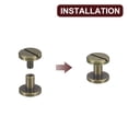 thumbnail image 4 of Uxcell 30Pack Brass Chicago Screws, 6x10mm Post Nail Stud Rivets for Craft Bronze, 4 of 6