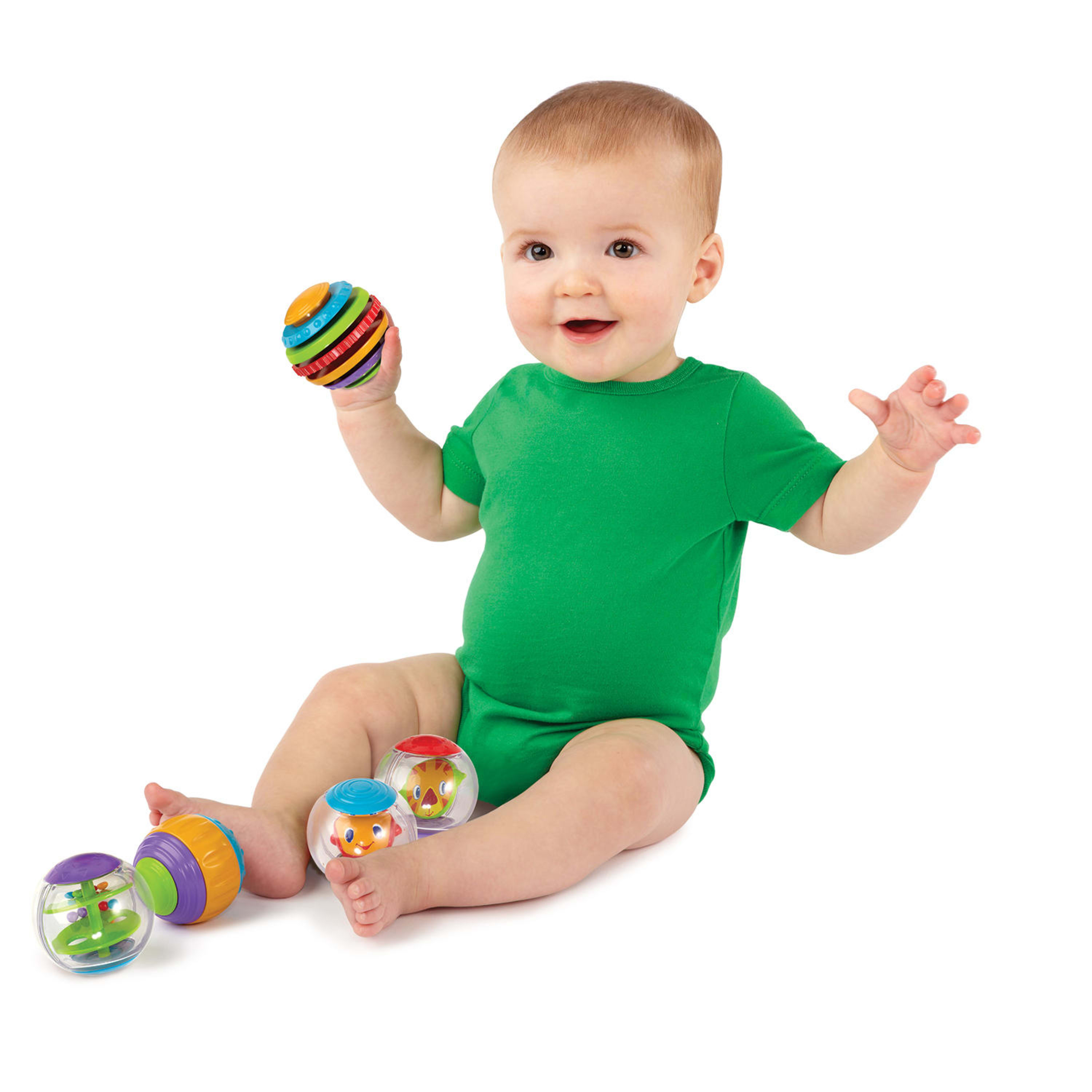 Bright Starts Shake & Spin Activity Balls Toy and Baby Rattle, Age 6 months + - image 7 of 7