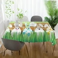 thumbnail image 5 of Coolnut Rectangle Table Cloth Easter Eggs and Bunnies Tablecloth Waterproof Anti-Shrink Soft and Wrinkle Resistant Decorative Fabric Table Cover for Outdoor Picnic/Kitchen Dining 60x108In, 5 of 7