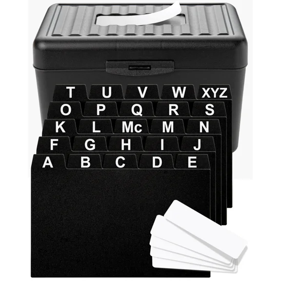 Index Card Holder 3X5 - Business, Recipe, Flash Cards & Index Card Organizer