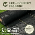 thumbnail image 5 of DeWitt 2-Pack Pro-5 Weed Barrier Fabric 5 oz, Heavy-Duty Woven Weed Control, 5 x 250 Feet, 5 of 11