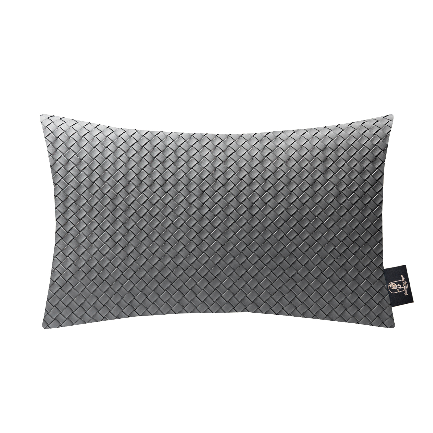 Phantoscope Designer's Choice Decorative Throw Pillow Set, Fluffy Faux Fur & Modern Faux Leather Bundle, 12" x 20" Light Gray Leather + 20" x 20" Black Fur + 22" x 22" White Fur, 3 Pack