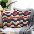thumbnail image 2 of Waterproof Throw Pillow Covers Set of 2, 24x24 Inch Geometric Red Orange Blue Decorative Pillowcases Outdoor Pillow Slip Cushion Covers Set for Couch Tent Modern Color Block, 2 of 7
