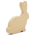 thumbnail image 3 of Chunky Wooden Rabbit 4-inch, Pack of 50 Unfinished Wooden Bunny Cutout for Crafts, Tiered Tray Decor & Spring Decor, by Woodpeckers, 3 of 8