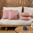 thumbnail image 1 of Deconovo Fundas de cojines decorativas - Juego of 4 Soft Linen Cushion Covers, Machine Washable Pillowcases for Sofa, Mahogany Red, 16x16 Inch, 1 of 7