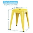 thumbnail image 3 of Drevy 18 Inch Stools Backless Metal Stool Stackable Short Stools School Chairs Metal Dining Chairs Set of 4 Stools for Classroom Yellow, 3 of 7