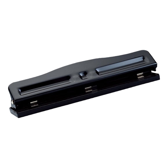 3 Hole Hand Punch, 7mm Hole Diameter Metal Hole Puncher Metal Structure Replaceable Blade with Scrap Box for Home School Office