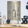 thumbnail image 6 of Luxe Metal Art 'Bottle Blueprint Patent Parchment' Metal Wall Art, 12"x16", 6 of 9