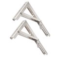 thumbnail image 3 of Folding Shelf Brackets, L Brackets Durable With 2pcs For Most People For Boats Yachts, Front Desks, 3 of 8