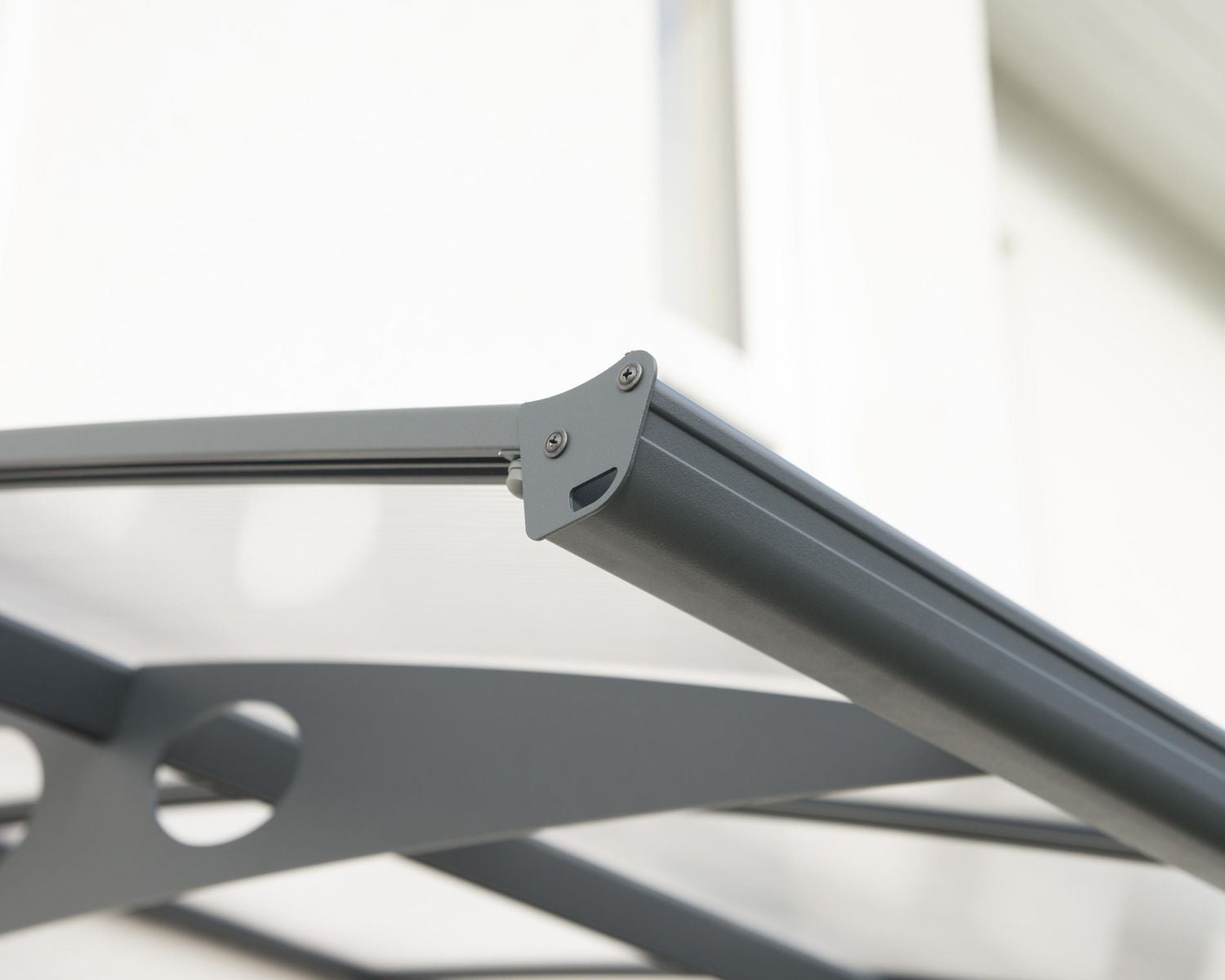 CANOPIA by PALRAM Herald 5 ft. x 7 ft. Door and Window Fixed Awning - Grey