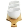 thumbnail image 3 of Gibson Elite 134045.04 Gracious Dining Fine Ceramic Tidbit Bowl Set with Base, White - 4 Piece, 3 of 5