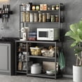 thumbnail image 4 of Chnnmbrn Bakers Rack Kitchen Steel Standard Baker's Rack with Microwave Compatibility,Gray, 4 of 8