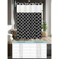 thumbnail image 6 of No Hook Cloth Fabric Shower Curtain with Snap in Liner, Black Morocco Waterproof Shower Curtains Set with See Through Top Window, Boho Modern Minimalist Abstract Geometric Bath Curtains 66"x72", 6 of 6