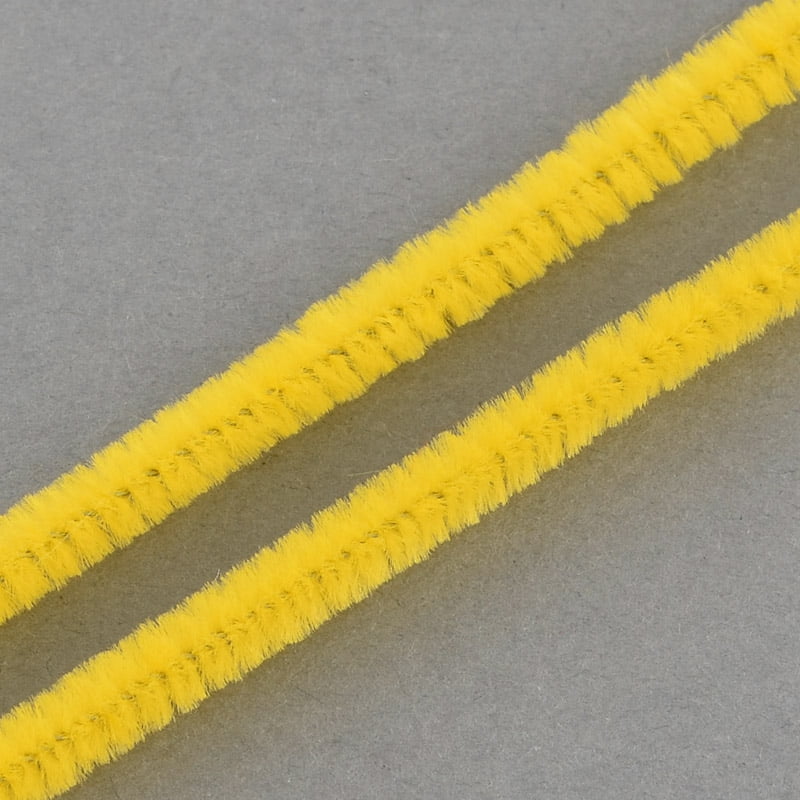 11.8 inch Pipe Cleaners DIY Chenille Stem Tinsel Garland Craft Wire Yellow 300x5mm