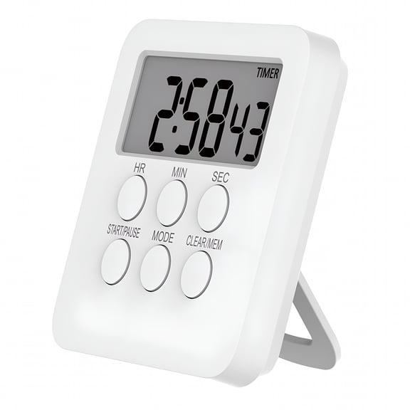 GJX Digital Timer,Magnetic Cooking Countdown Alarm Clock for Studying Sports Office Classroom Library,White