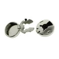 thumbnail image 2 of Round Polished Cufflinks for Men Button Covers Formal Shirts Party Metal Classic, 2 of 6