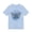 Baby Blue, variant on Winged Skull Graphic Tee | Blue Skull with Wings, Radiant Burst