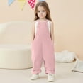 thumbnail image 2 of Girls' Jumpsuits Rompers Girls Summer Outfits with Pockets Adjustable Wide Leg Jumpsuit Outfits for Girls 2-3 Years Girls Fashion, 2 of 8