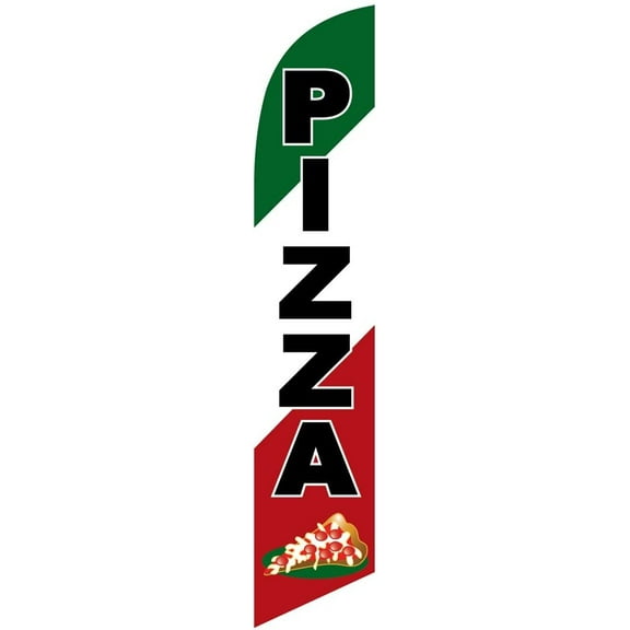Pizza Feather Banner Swooper Flag - NO WIND REQUIRED - Replacement FLAG ONLY