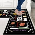 thumbnail image 2 of Kitchen Utensils Rugs Black Kitchen Mats for Floor 2 Piece, Anti Fatigue Floor Mat for Kitchen, Kitchen Floor Mats for in Front of Sink and Kitchen Matt for Standing for Kitchen Decor 17"X30"+17"X47", 2 of 6