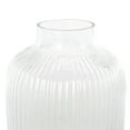 thumbnail image 4 of DecMode 13" Ribbed Fluted Glass Vase, 4 of 9