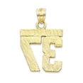 thumbnail image 4 of 14k Solid Gold Number Thirty Nine Necklace with 16" Rolo Chain, #39 Gold Charm Pendant Jewelry for Athletes, Sports Gifts for Him and Her, 4 of 5
