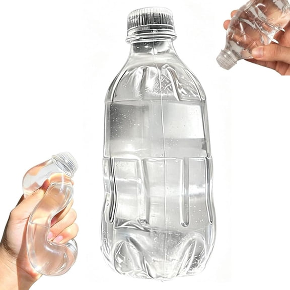 4 inch Water Bottle Squishy Squeeze (1pc) - Clear Fidget Bottle Novelty Squishy, Sensory Stress Relief Slow Rising Fun, Squishies Soft & Stretchy Fidget for Anxiety Relief Party Favors