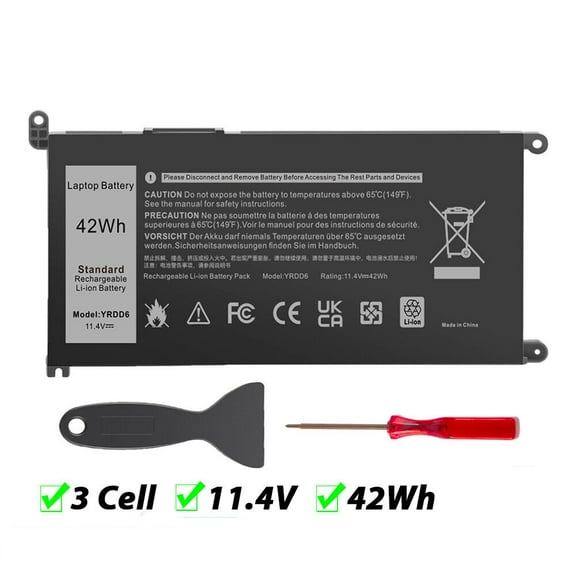 For Dell Inspiron 14 5493 42Wh 11.4V Battery YRDD6
