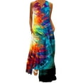 thumbnail image 2 of pimelu Dresses for Women Summer Dresses for Women 2024 Beach Loose Tank Long Dress with Pocket Summer Trendy Tie-Dye Print Sleeveless V-Neck Womens Maxi Sun Dress, 2 of 5