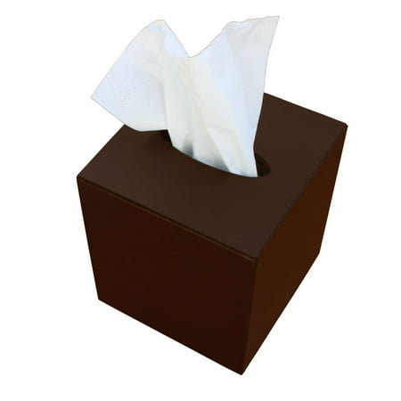 Chocolate Brown Leatherette Tissue Box Cover Chocolate Brown Leatherette Tissue Box Cover