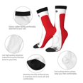 thumbnail image 3 of Logiee HOHOHO Christmas Print Adult Socks for Men & Women,Calf Socks, Ankle Socks,Boots Socks,Breathable Casual Sock,Unisex Crew Socks, 3 of 6