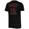 thumbnail image 4 of Women's 5th & Ocean by New Era Joe Panik Black San Francisco Giants Script Name and Number V-Neck T-Shirt, 4 of 4