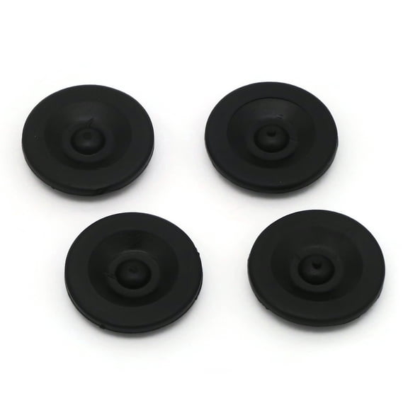 The ROP Shop 4-Pack Black Rubber Grease Plug Hub Dust Caps for Tiedown Trailer Camper Axle