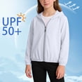 thumbnail image 2 of UQJfacai Kids Active Zipper Lightweight Sun Protection Jacket Boys Girls Hooded Cooling Shirt Pockets Fishing Running Outdoor 1-15 Years, 2 of 8