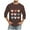 Brown, variant on Men's Graphic T-Shirt Love Heart Printed T-Shirt 3/4 Sleeve Tshirt Top Cute Printed T-Shirt Valentine's Day Tops Casual Valentines Gifts Plus Size 2X 3X 5X