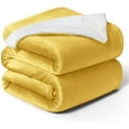 thumbnail image 6 of Sherpa Fleece Blanket Twin Size 60" x 80" Super Soft Reversible Sofa Bed Throws, 6 of 9