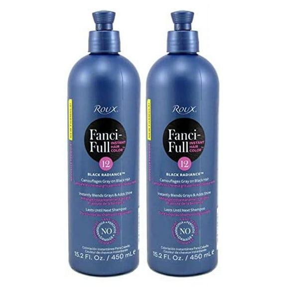 Roux Fanci-Full Rinse #12 Black Radiance 15.2 oz (449ml) (2 Pack)
