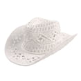 thumbnail image 4 of Western Hats for Women Cowboy Outback Raffia SunHat Cowgirl Summer Beach Hats Shapeable Wide Brim, 4 of 4