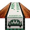 thumbnail image 5 of St Patricks Day Table Runner，St. Patricks'S Day Table Flag Linen Truck Gnome Table Runner Simple And Generous Grease Resistants，1×Table Runner Clearance, 5 of 5